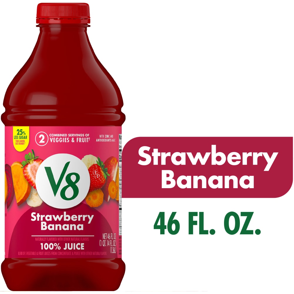 V8® Strawberry Banana 100% Vegetable & Fruit Juice Bottle