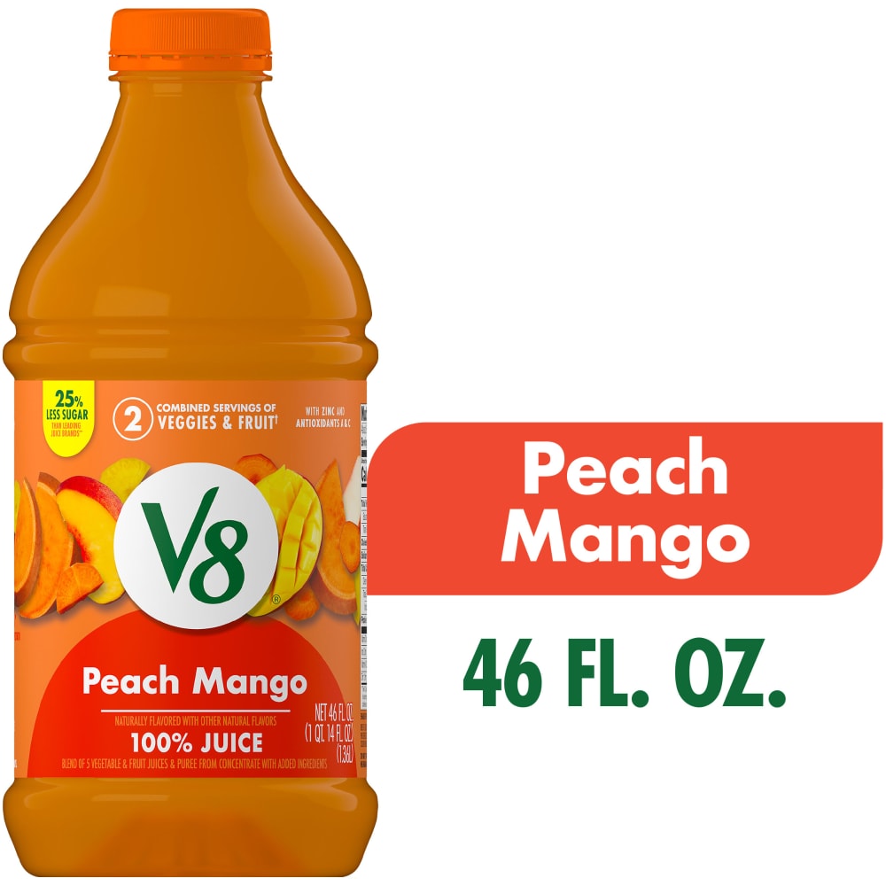V8® Peach Mango 100% Fruit and Vegetable Juice Bottle