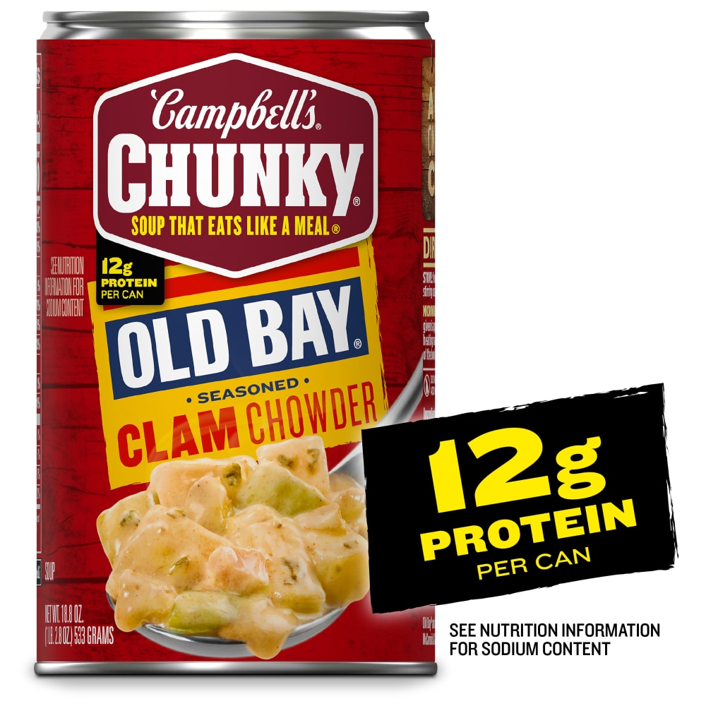 Campbell’s Chunky OLD BAY Seasoned Clam Chowder 18.8 oz Can