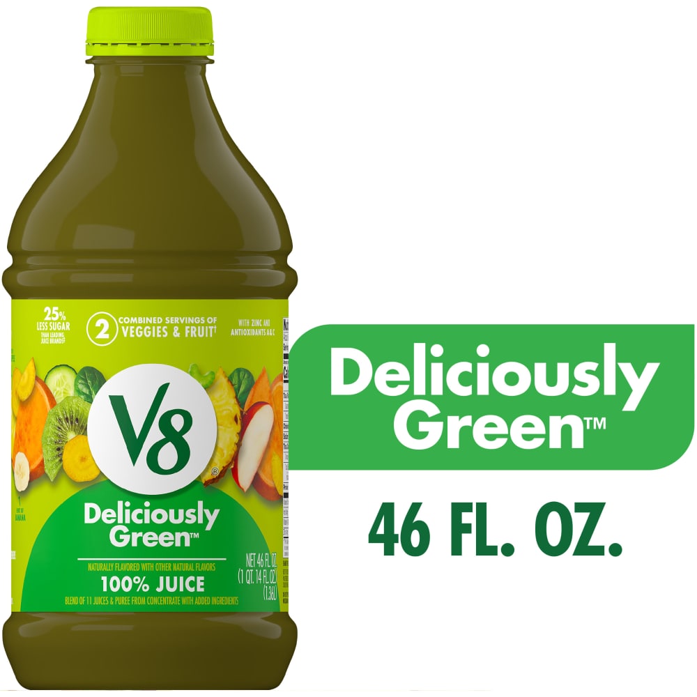 V8® Deliciously Green™ Vegetable & Fruit Juice Blend Bottle