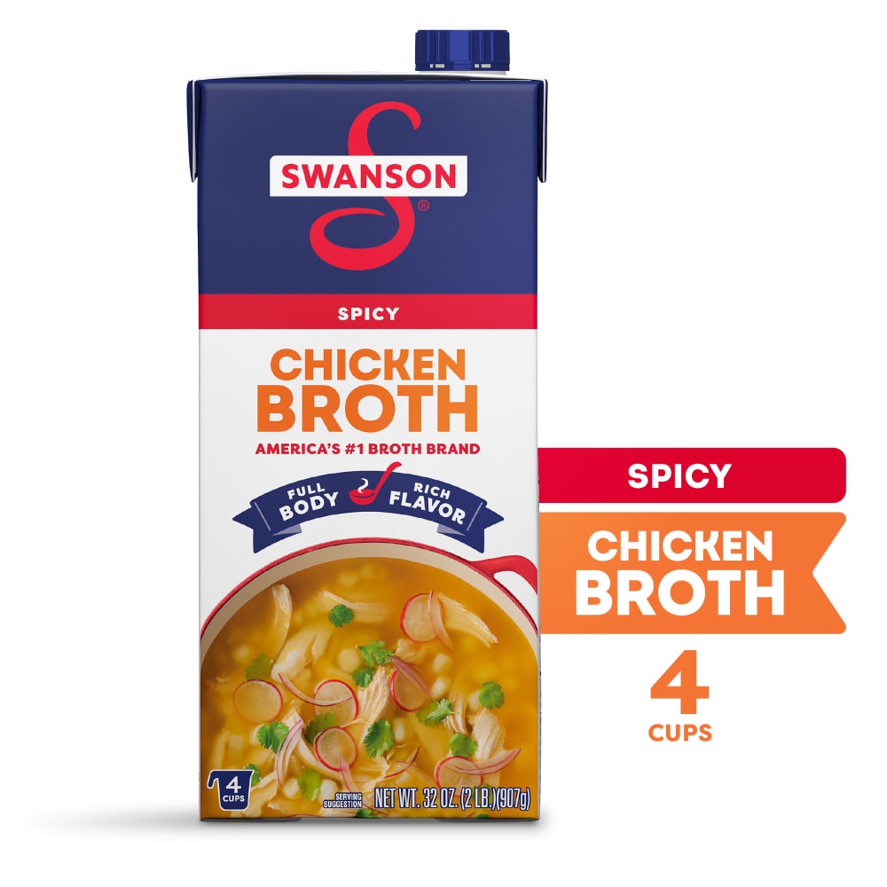 Swanson® Spicy Chicken Broth, 32 oz Carton
