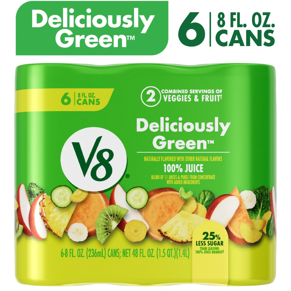 V8® Deliciously Green™ Vegetable & Fruit Juice Cans