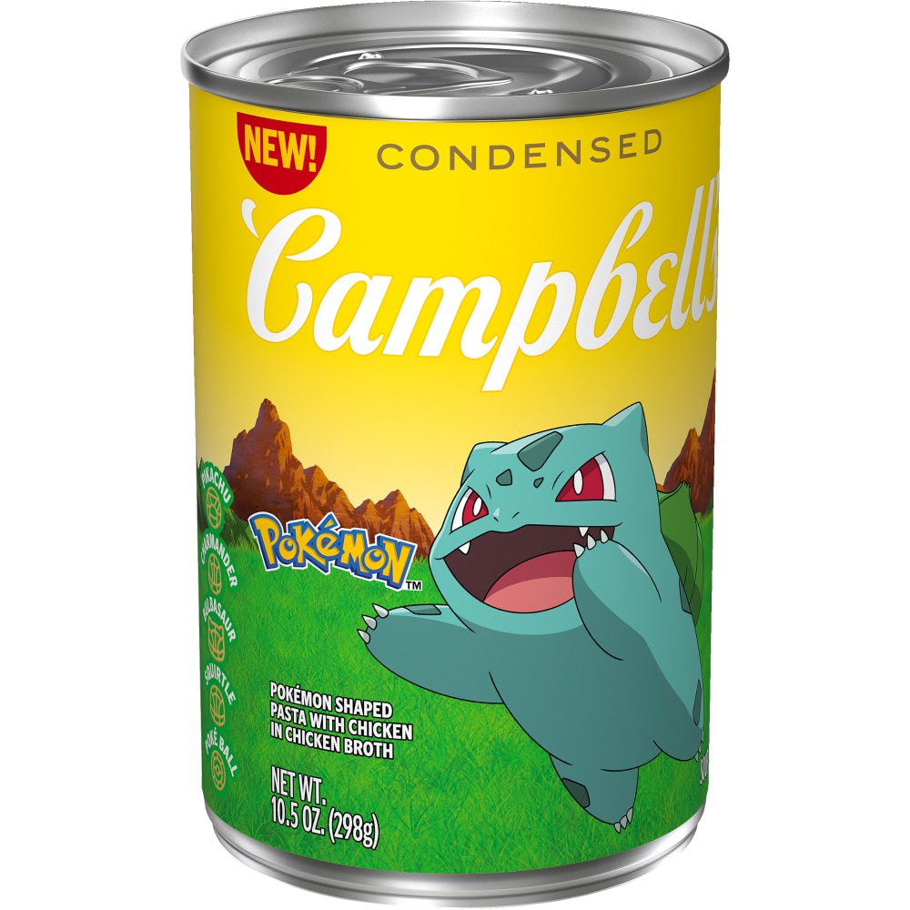 Campbell’s Condensed Kids Soup, Pokemon Shaped Pasta With Chicken in Chicken Broth, 10.5 oz Can