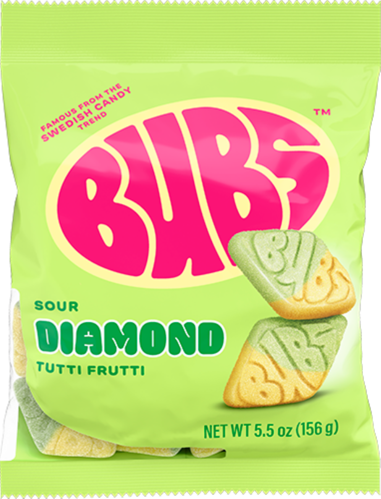 BUBS™ Tutti Frutti Sour and Sweet Flavored Gummies Candy Bag