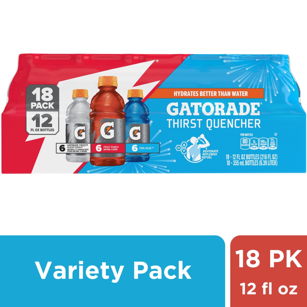 Gatorade® Red White Blue Sports Drink Mini Variety Pack Bottles