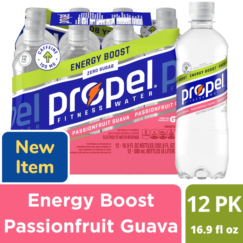 Propel® Passionfruit Guava Energy Boost Electrolyte Water Beverage Sports Drink