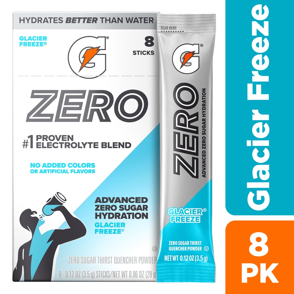 Gatorade® Zero Sugar Glacier Freeze Powder Drink Mix Packets