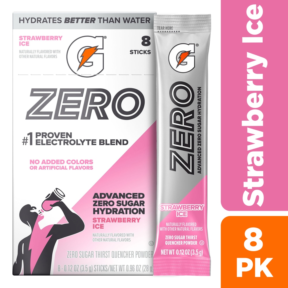Gatorade® Zero Sugar Strawberry Ice Powder Sticks