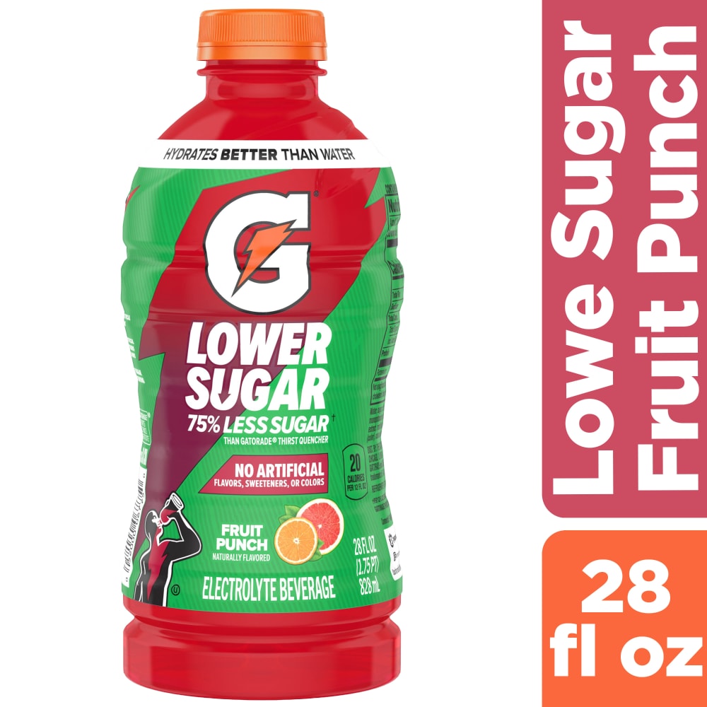 Gatorade® Lower Sugar Fruit Punch Sports Drink Bottle