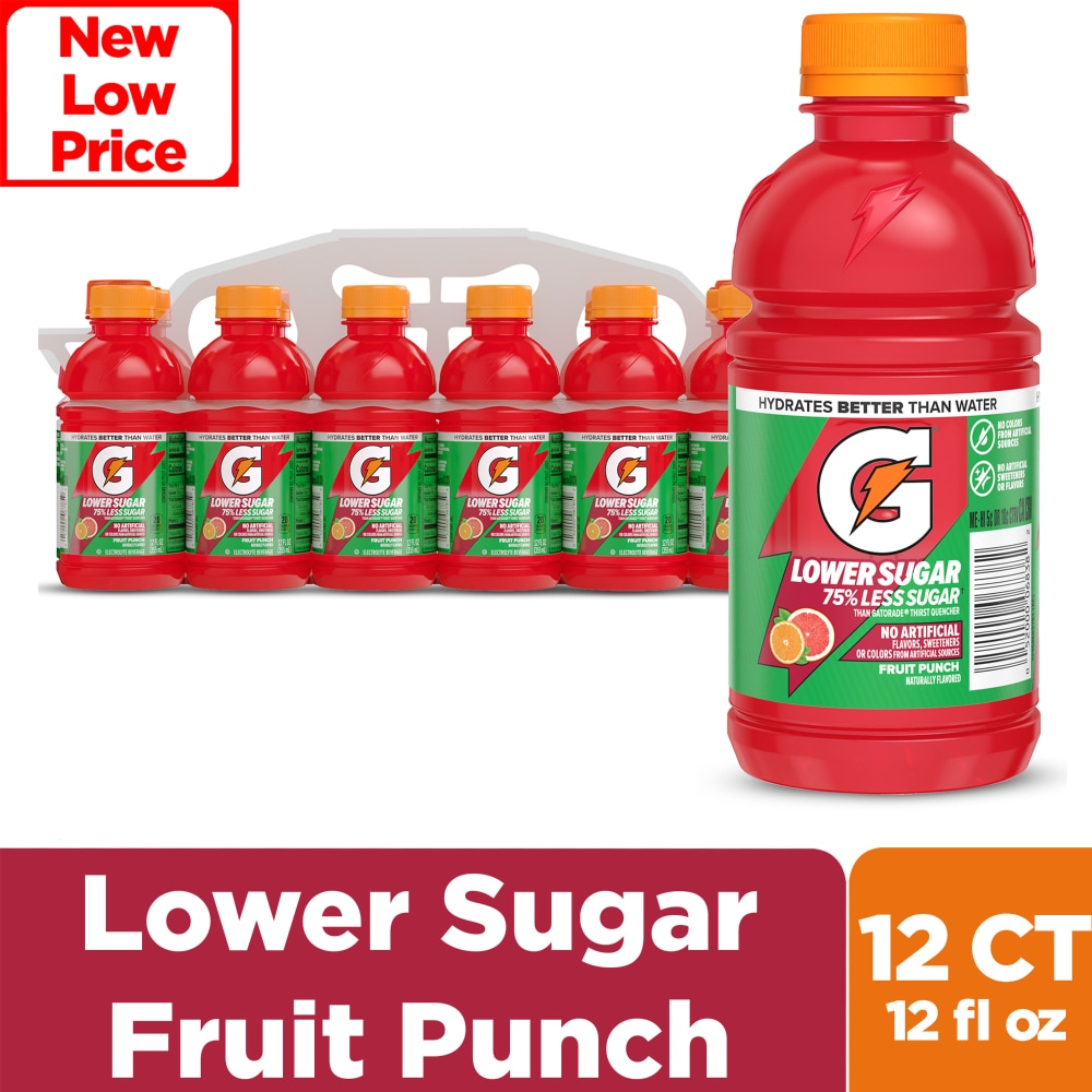 Gatorade® Lower Sugar Fruit Punch Sports Drink Mini Multipack Bottles