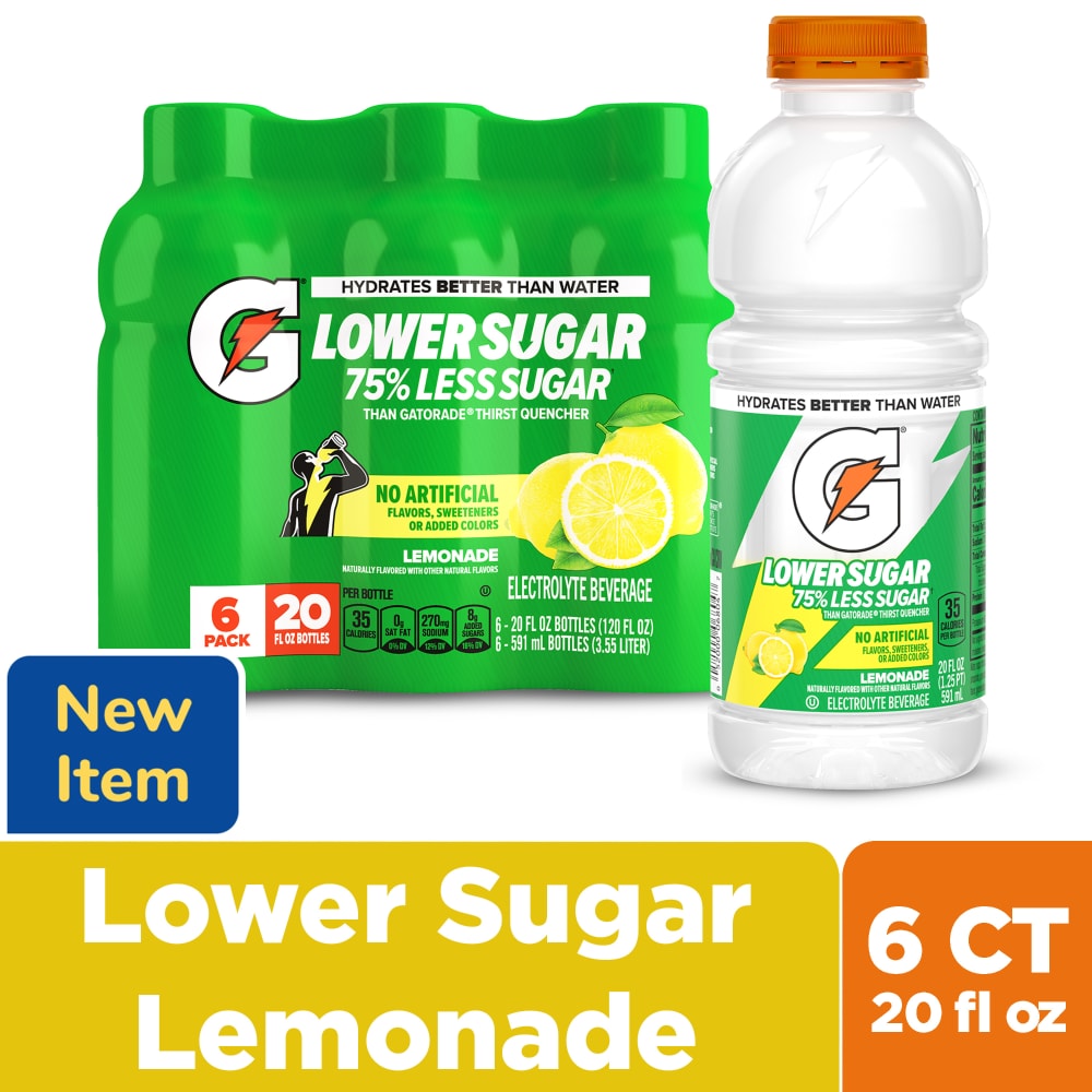 Gatorade® Lower Sugar Lemonade Sports Drink Multipack Bottles