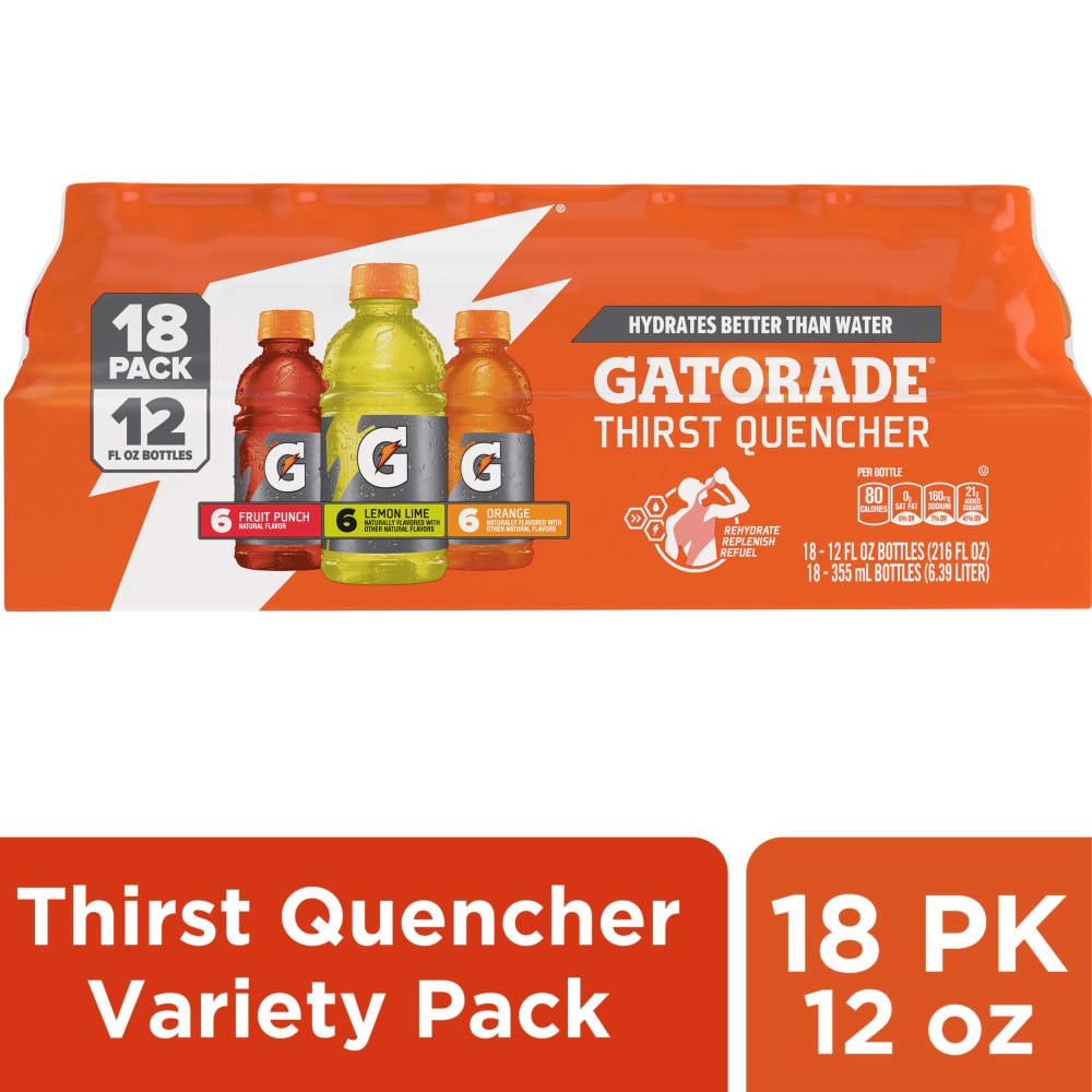 Gatorade® Red Yellow Orange Sports Drink Variety Pack Bottles