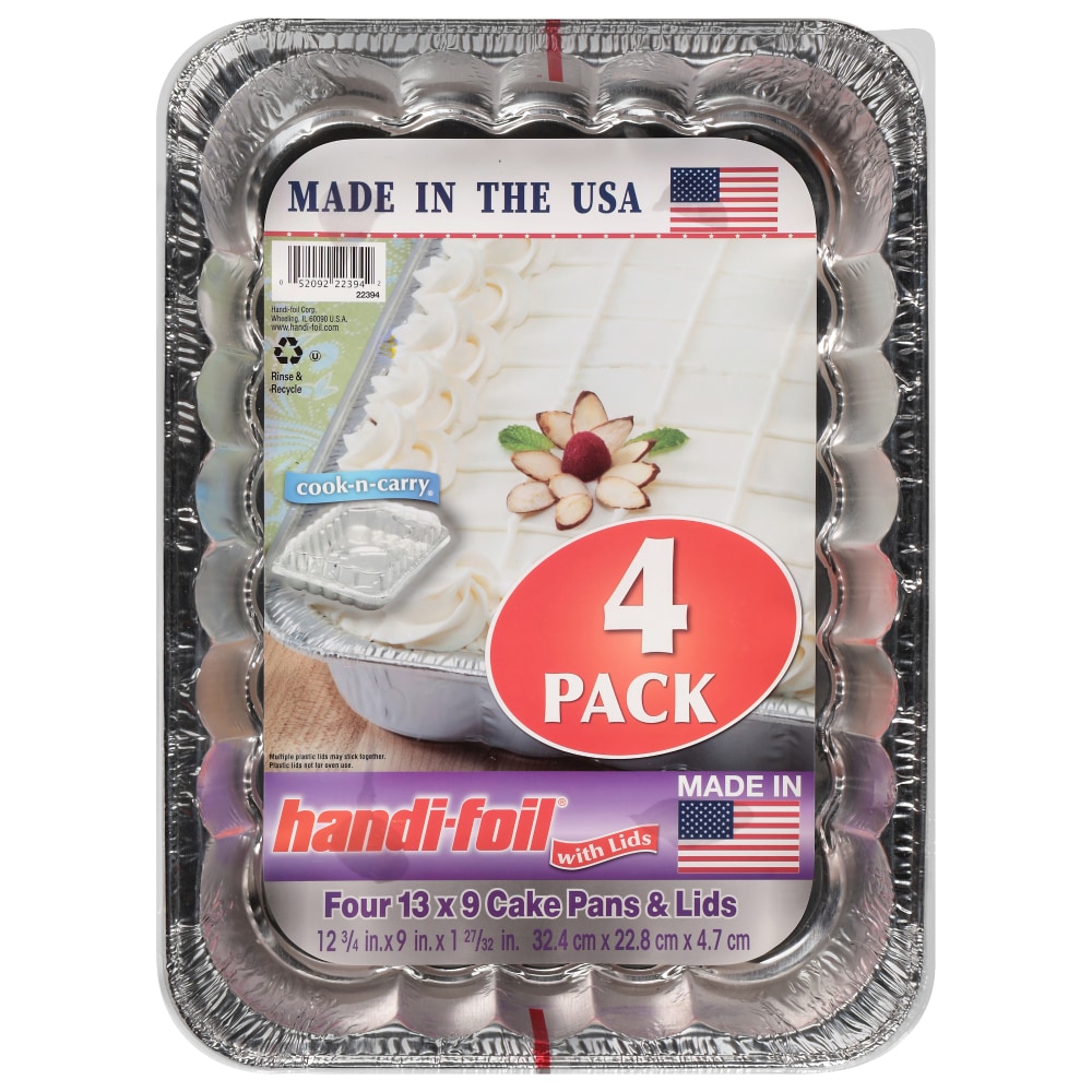 Handi-foil® Silver Cook-n-Carry® Cake Disposable Pans and Lids