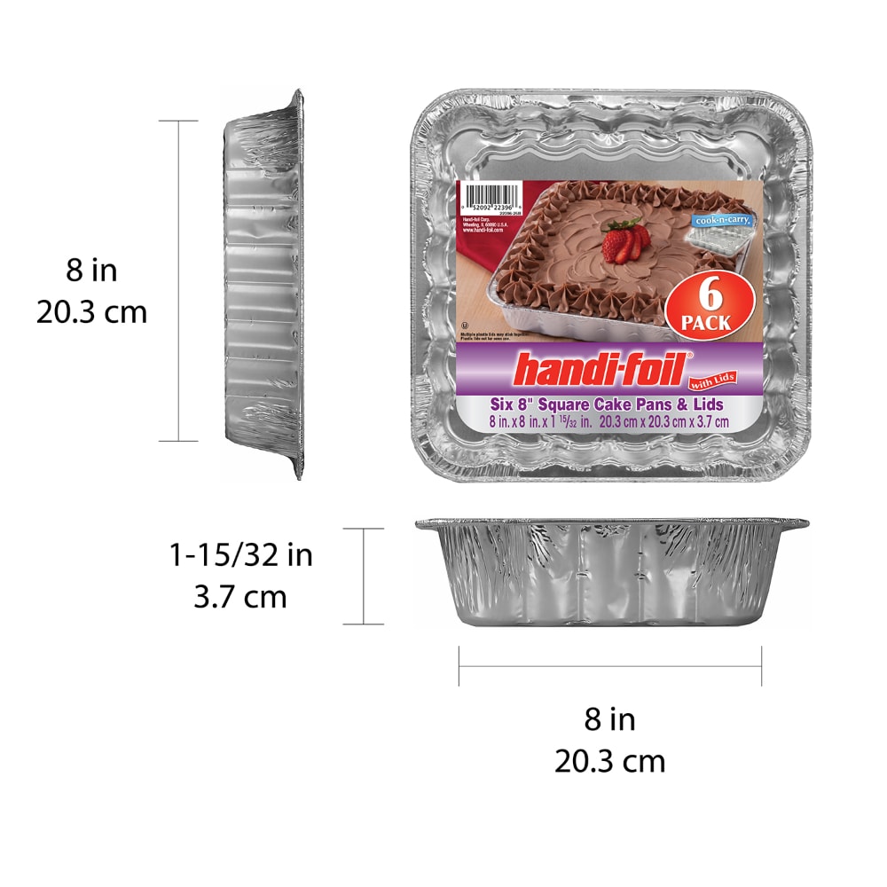 Handi-foil® Eco-foil Cook N Carry Square Cake Pan