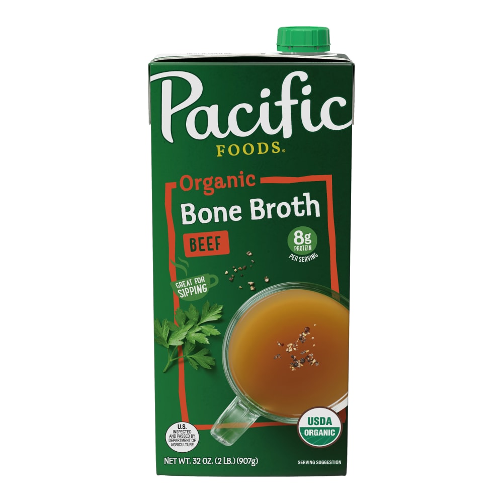 Pacific Foods Organic Beef Bone Broth 32 oz Carton