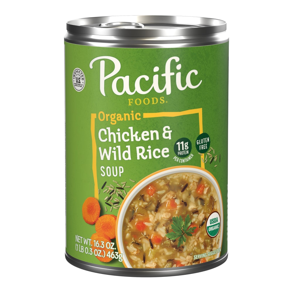 Pacific Foods Organic Chicken and Wild Rice Soup 16.3 oz Can