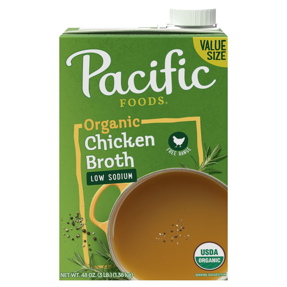Pacific Foods® Low Sodium Organic Chicken Broth Value Size