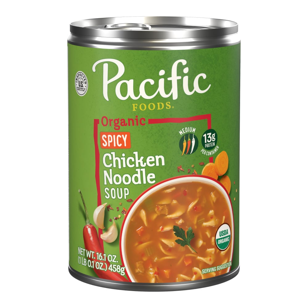 Pacific Foods Organic Spicy Chicken Noodle Soup 16.1 oz Can