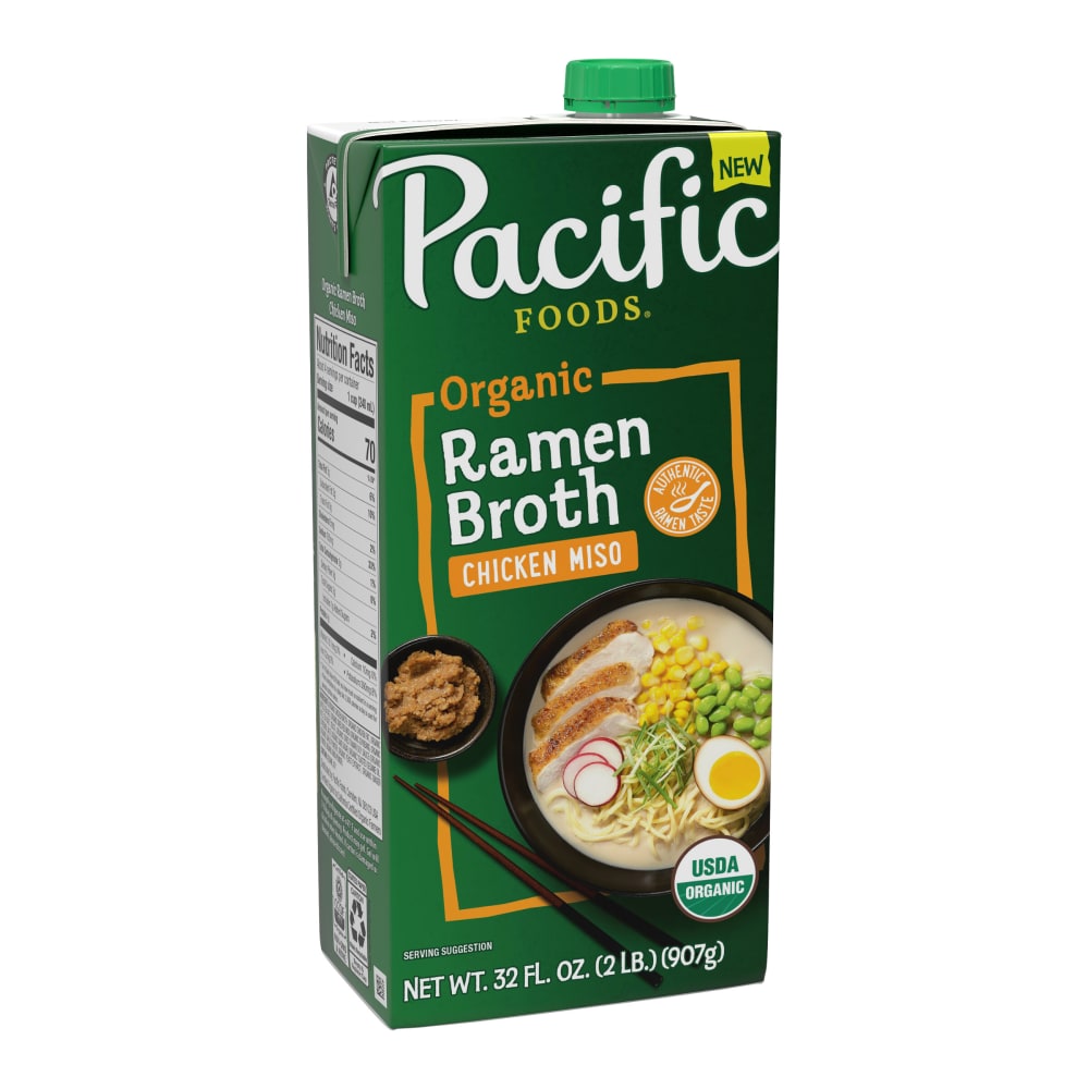 Pacific Foods Organic Chicken Miso Ramen Broth, 32 Oz Carton