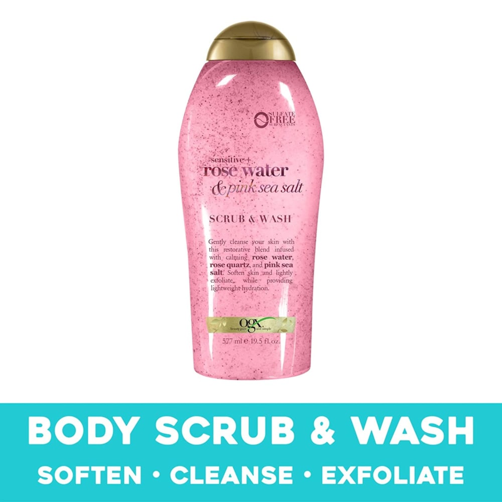 OGX® Rosewater & Pink Sea Salt Scrub & Wash
