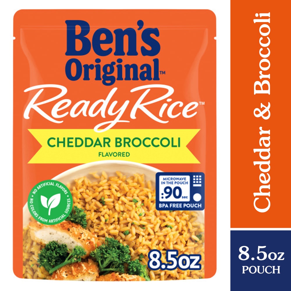 Ben’s Original Ready Rice Cheddar Broccoli Flavored Rice, Easy Dinner Side, 8.5 oz Pouch