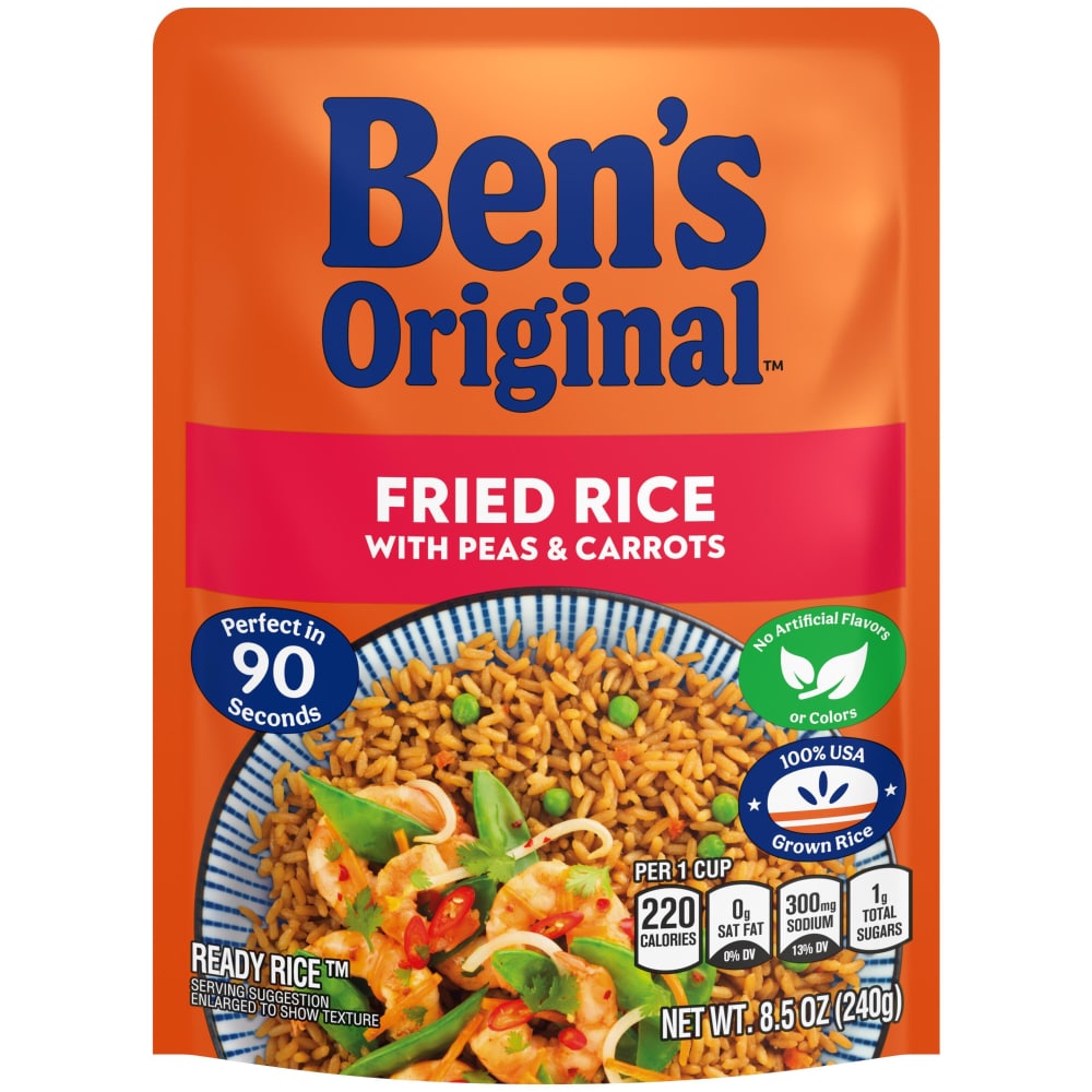 Ben’s Original Ready Rice Fried Flavored Rice, Easy Dinner Side, 8.5 oz Pouch