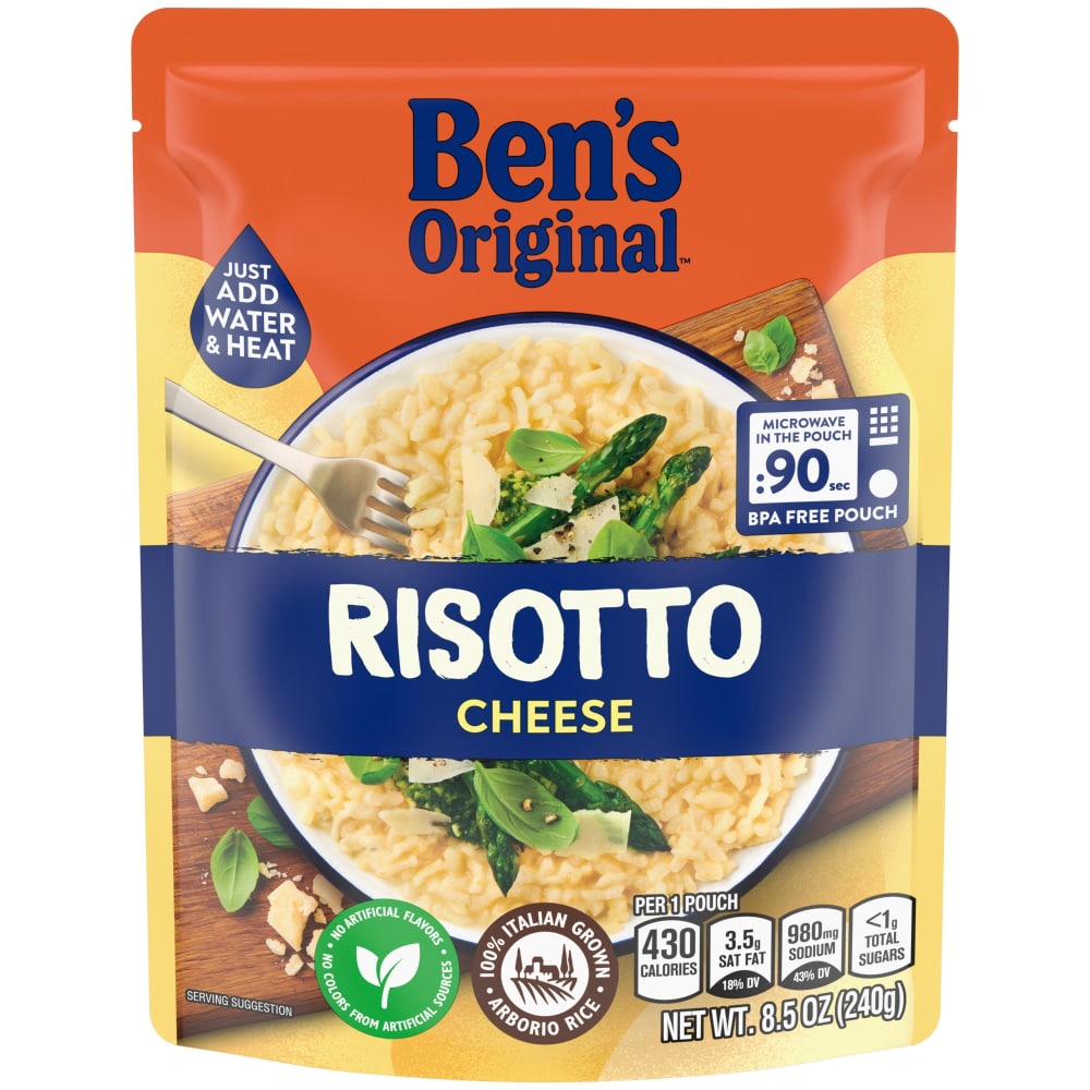 Ben’s Original Risotto Cheese Flavored Rice, Easy Dinner Side, 8.5 oz Pouch