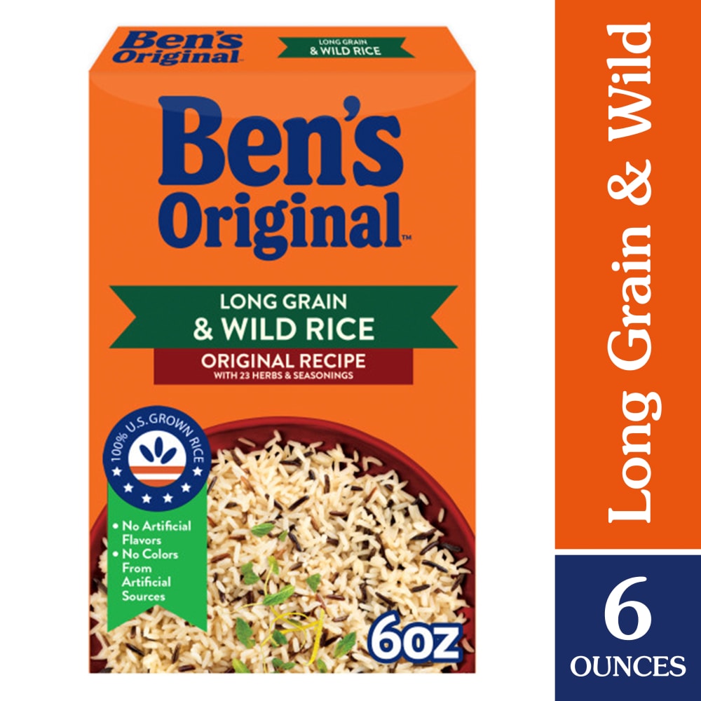 Ben’s Original Original Recipe Long Grain Rice & Wild Flavored Rice, 6 oz Box