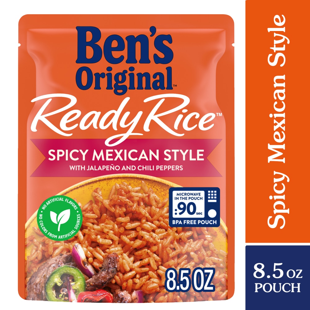 Ben’s Original Ready Rice Spicy Mexican Style Flavored Rice, Easy Dinner Side, 8.5 oz Pouch