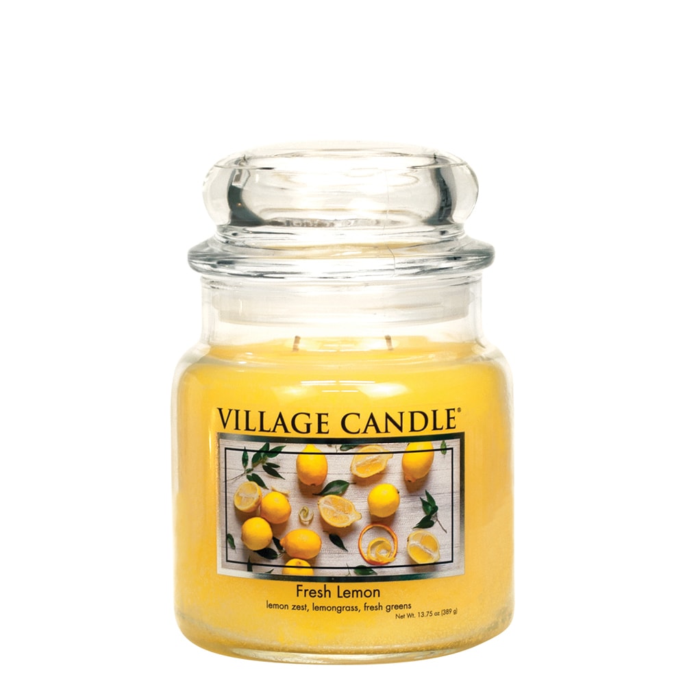 Village Candle Fresh Lemon Scented Jar Candle – Yellow