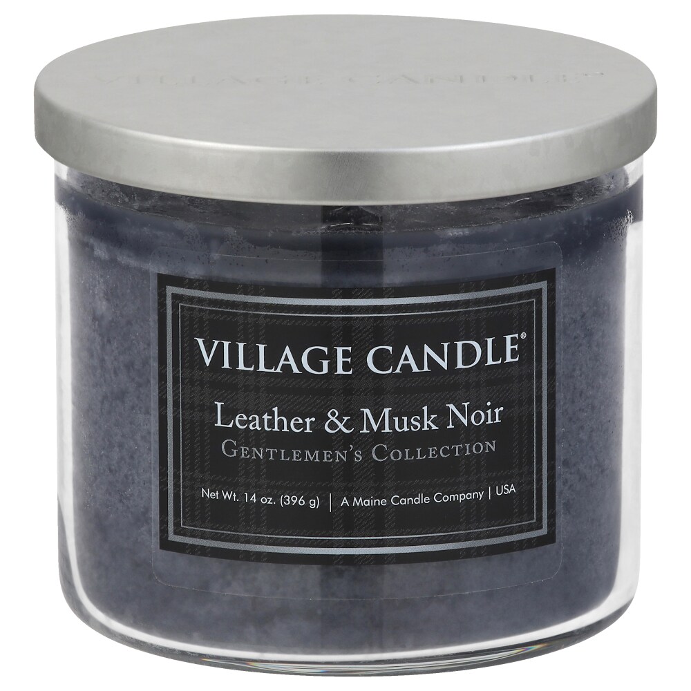 Village Candle® Gentlemen’s Collection Leather & Musk Noir Candle