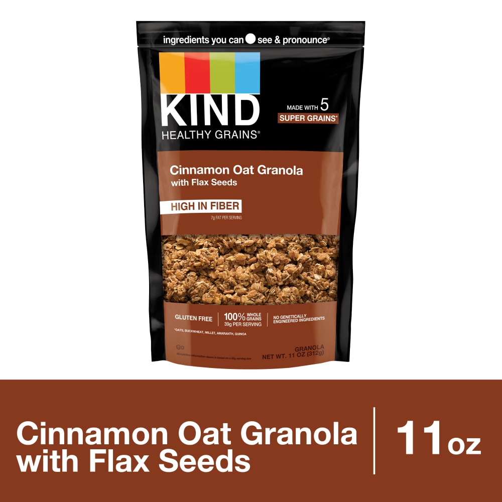 KIND Healthy Grains Cinnamon Oat with Flax Seeds Granola Clusters