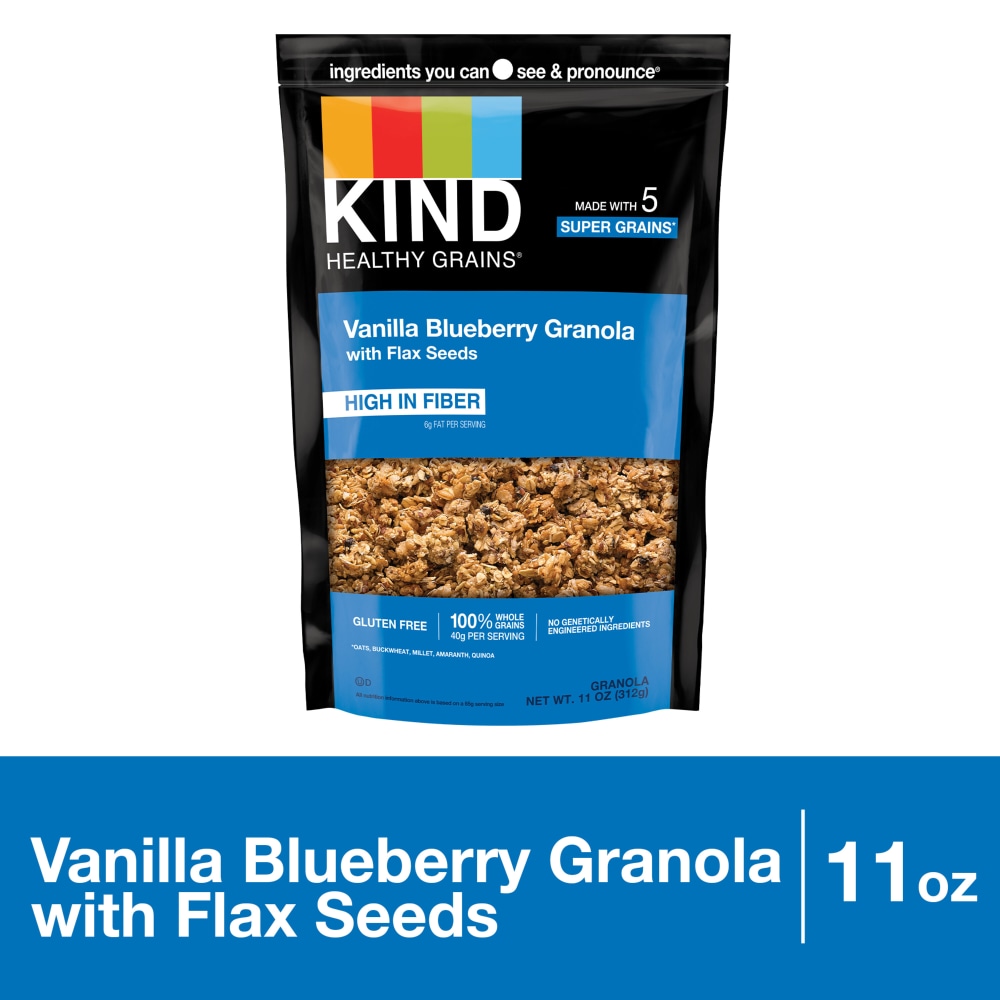 KIND Healthy Grains Vanilla Blueberry Granola with Flax Seeds