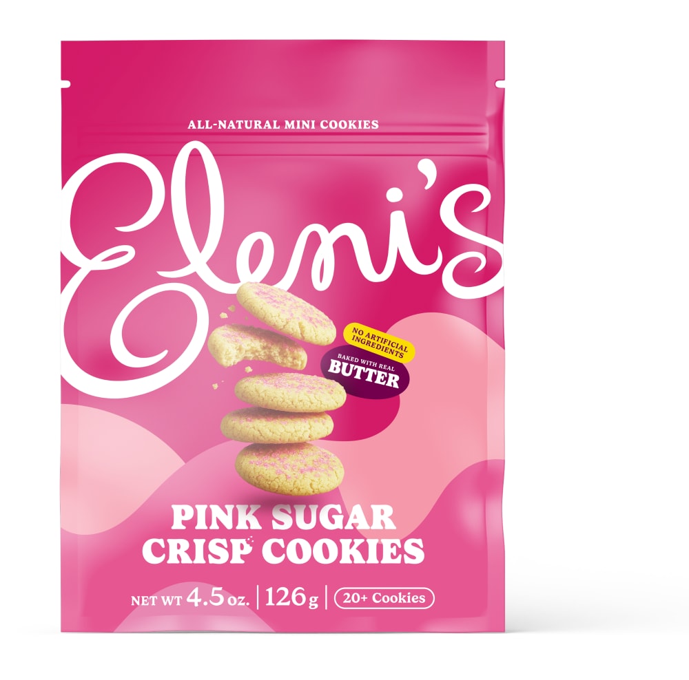 Eleni’s Mini Pink Sugar Crisp Cookies