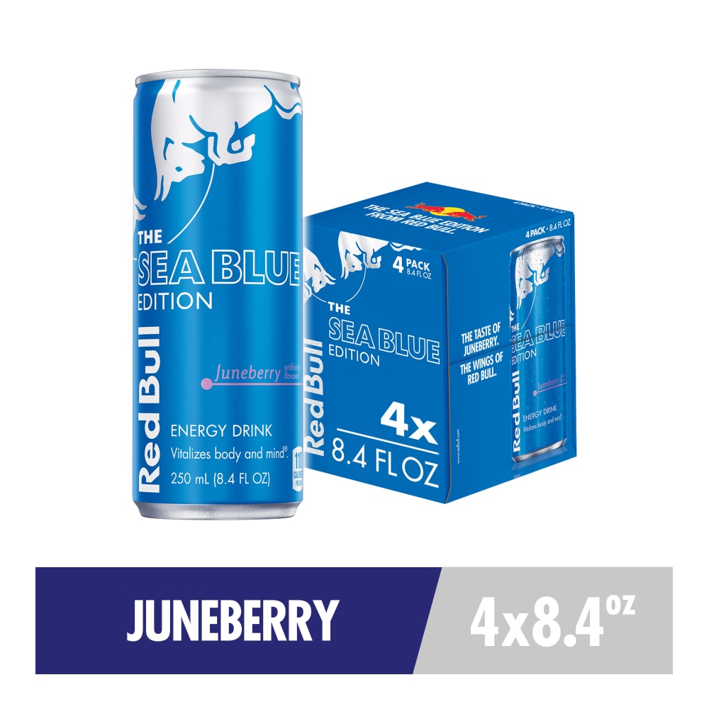 Red Bull Sea Blue Edition Juneberry Energy Drink Multipack Cans