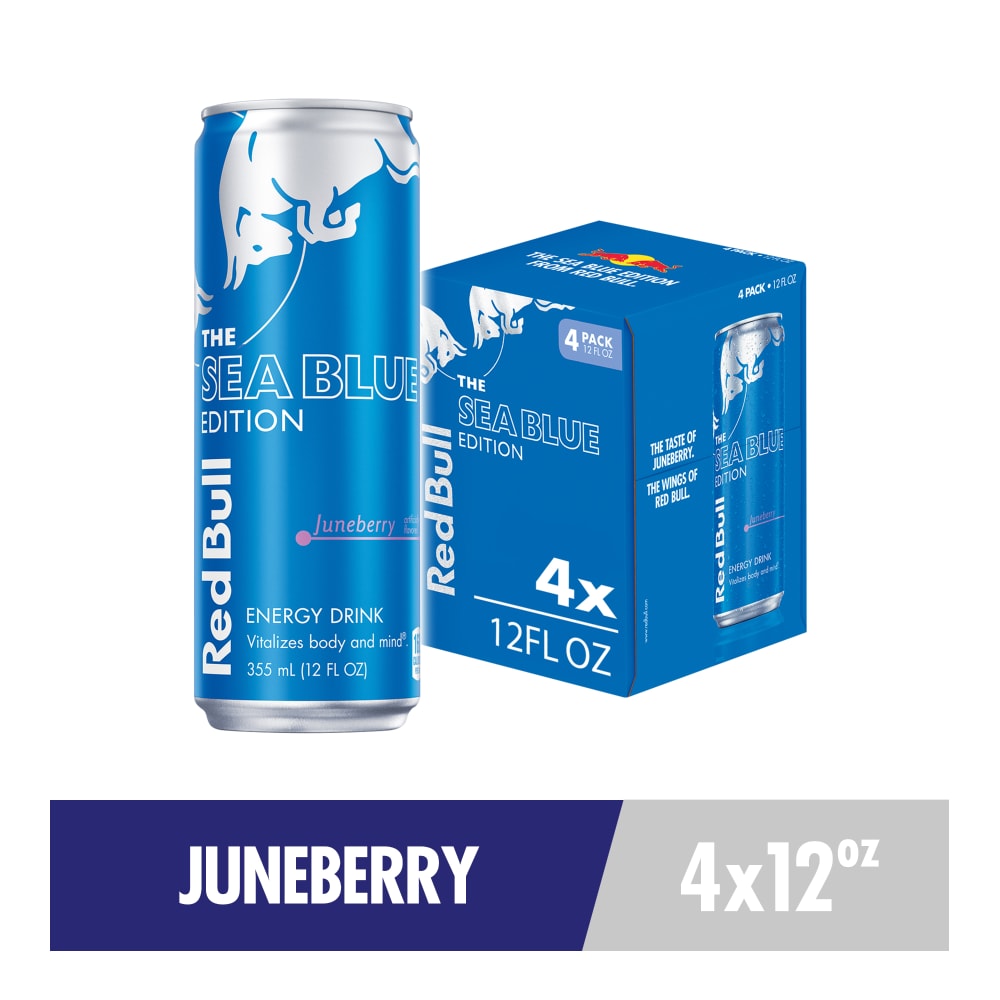 Red Bull Sea Blue Edition Juneberry Energy Drink Multipack Cans