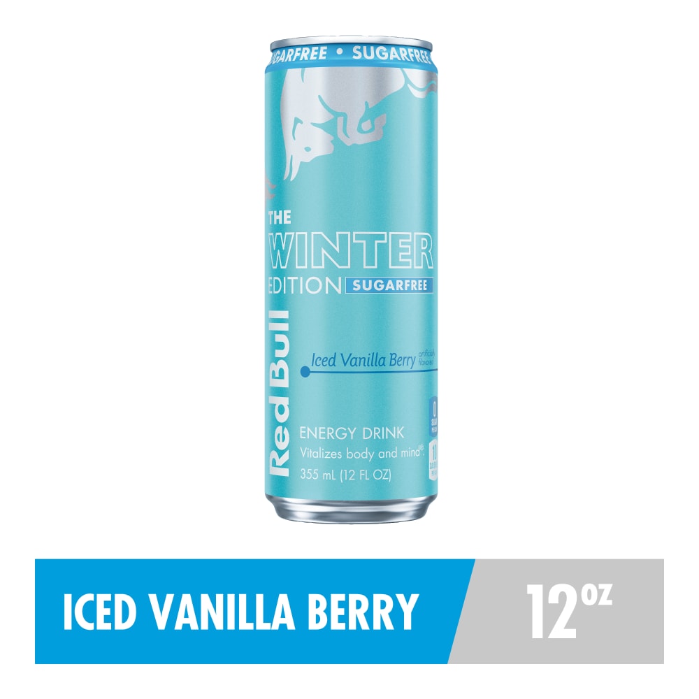 Red Bull Iced Edition Sugarfree Energy Drink Iced Vanilla Berry Can