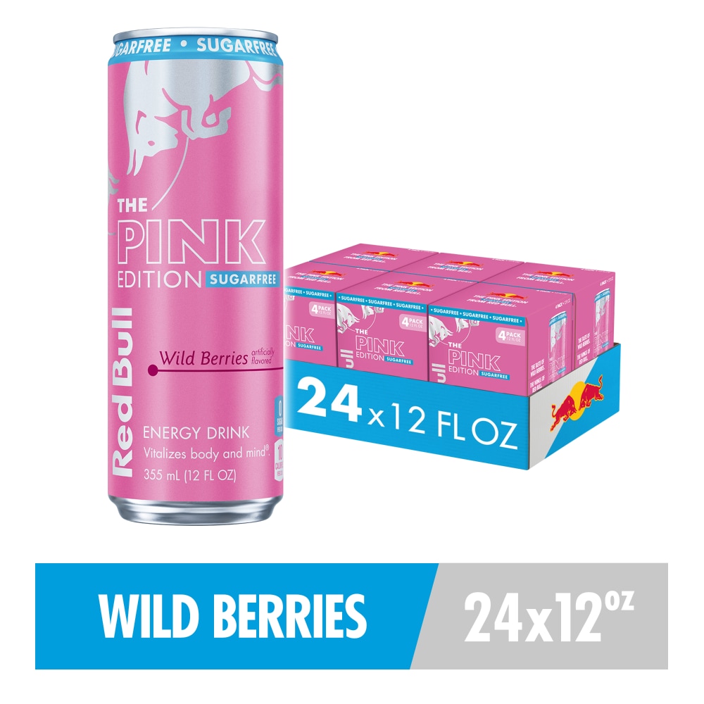Red Bull Pink Edition Sugarfree Energy Drink Can