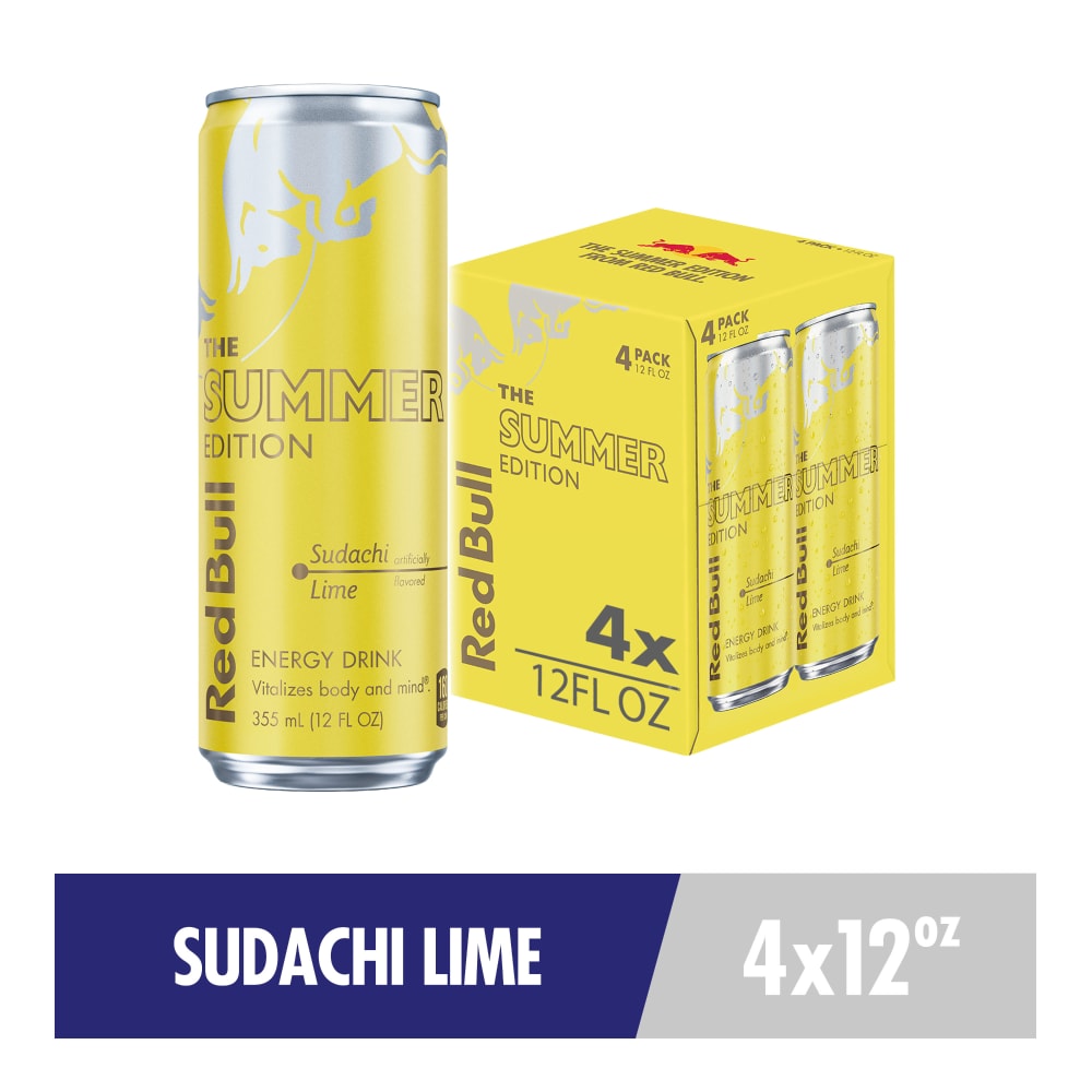 Red Bull Summer Edition Sudachi Lime Multipack Energy Drink Cans