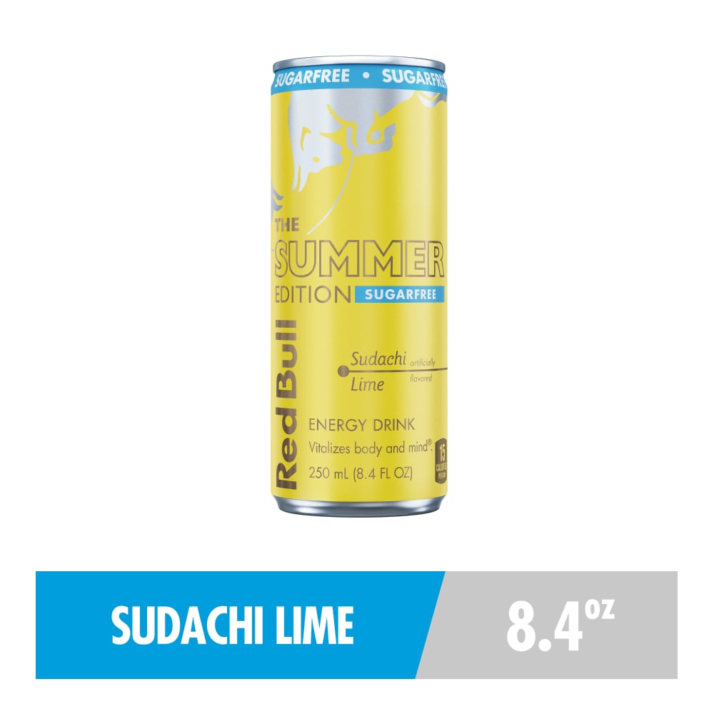 Red Bull Summer Edition Sugarfree Sudachi Lime Energy Drink Can