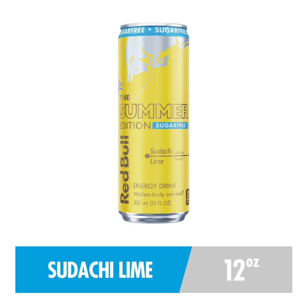 Red Bull Summer Edition Sugarfree Sudachi Lime Energy Drink Can