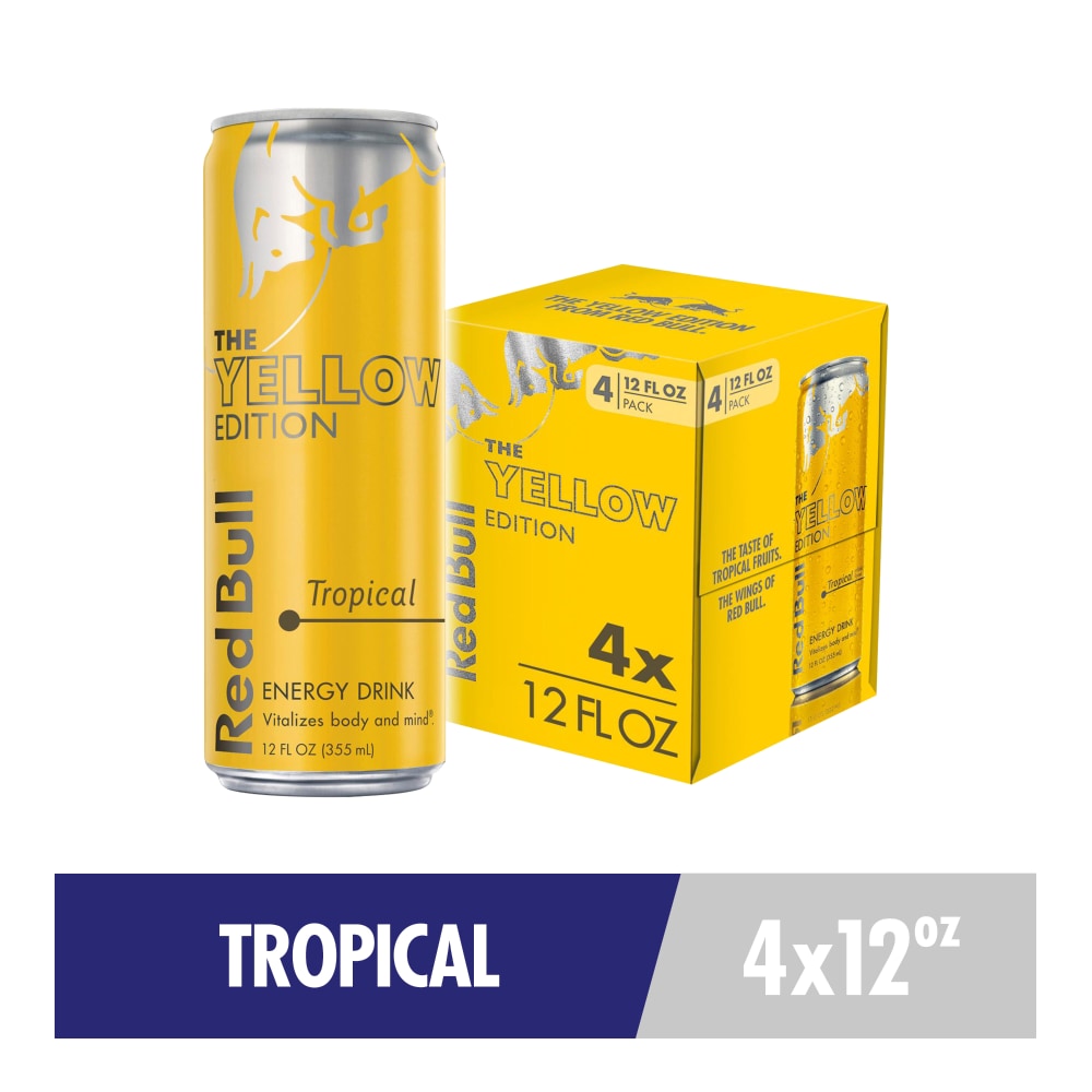 Red Bull Yellow Edition Tropical Energy Drink Can