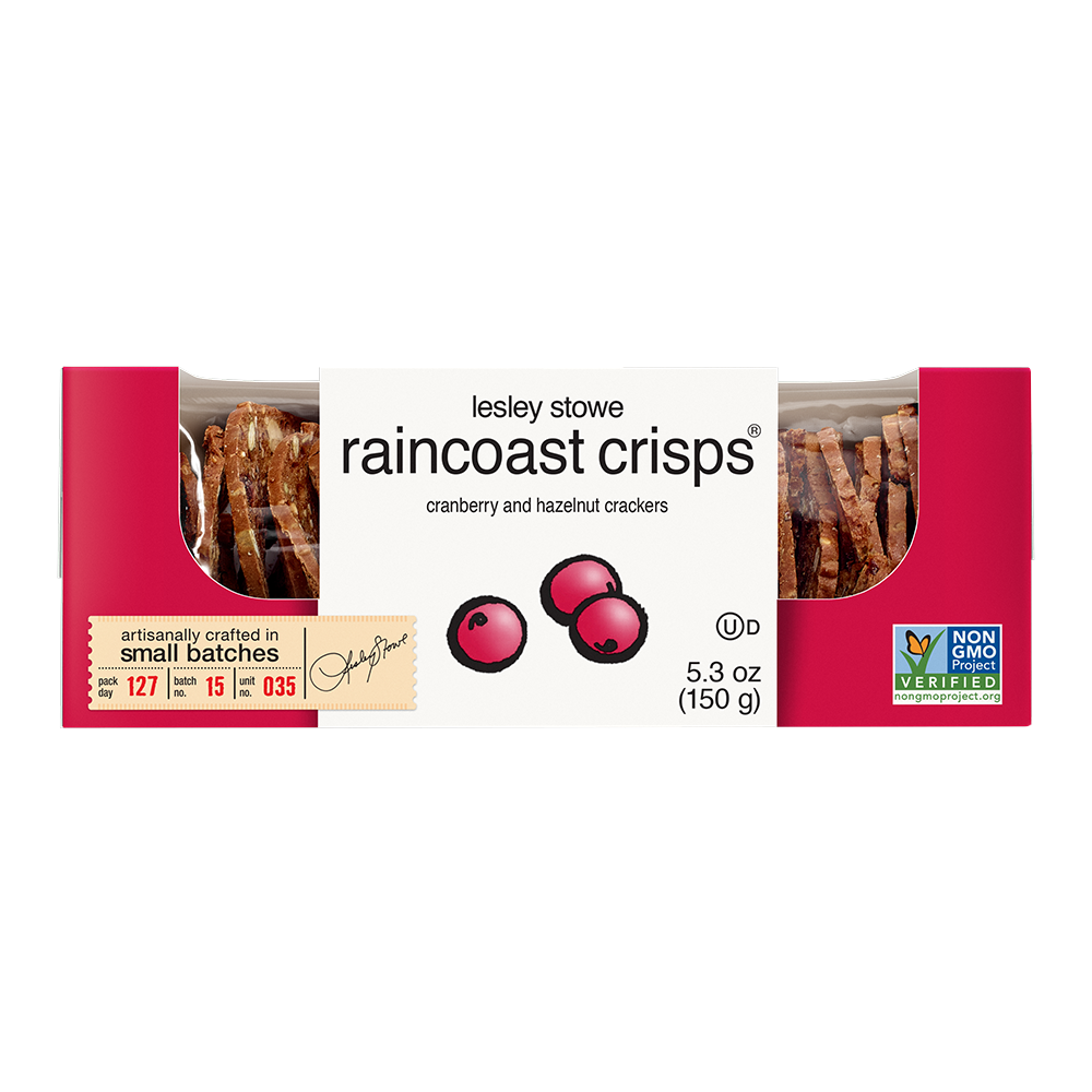 Lesley Stowe Raincoast Crisps® Cranberry & Hazelnut Crackers