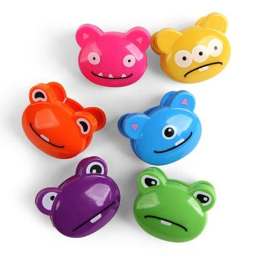 Kikkerland® Food Storage Seal Tight Monster Bag Clips (Set of 6)