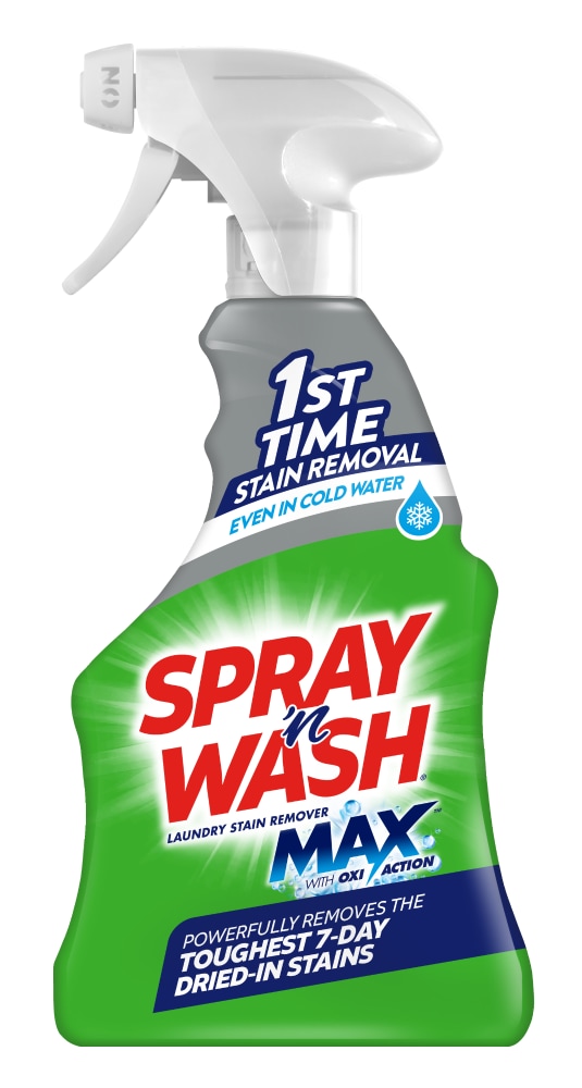 Spray N’ Wash Max Stain Remover Spray, Laundry Pre-Treat for Tough Stains, 16oz