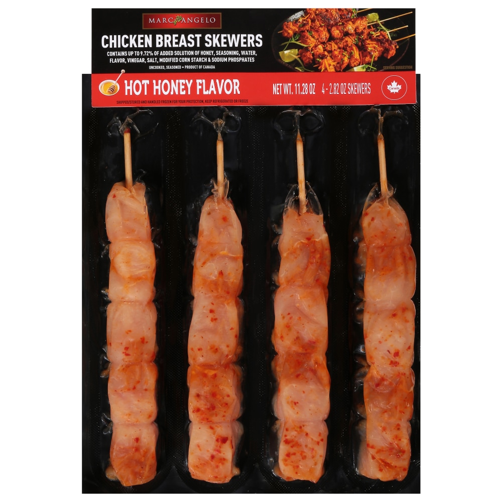 Marcangelo Chicken Breast Skewers – Hot Honey