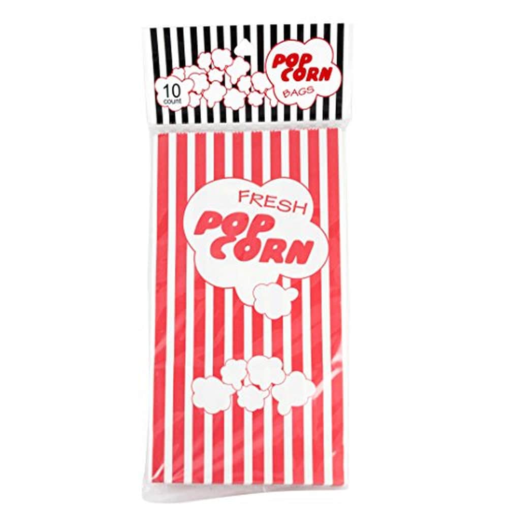 ATA Retail Retro-Style Red and White Paper Popcorn Bags