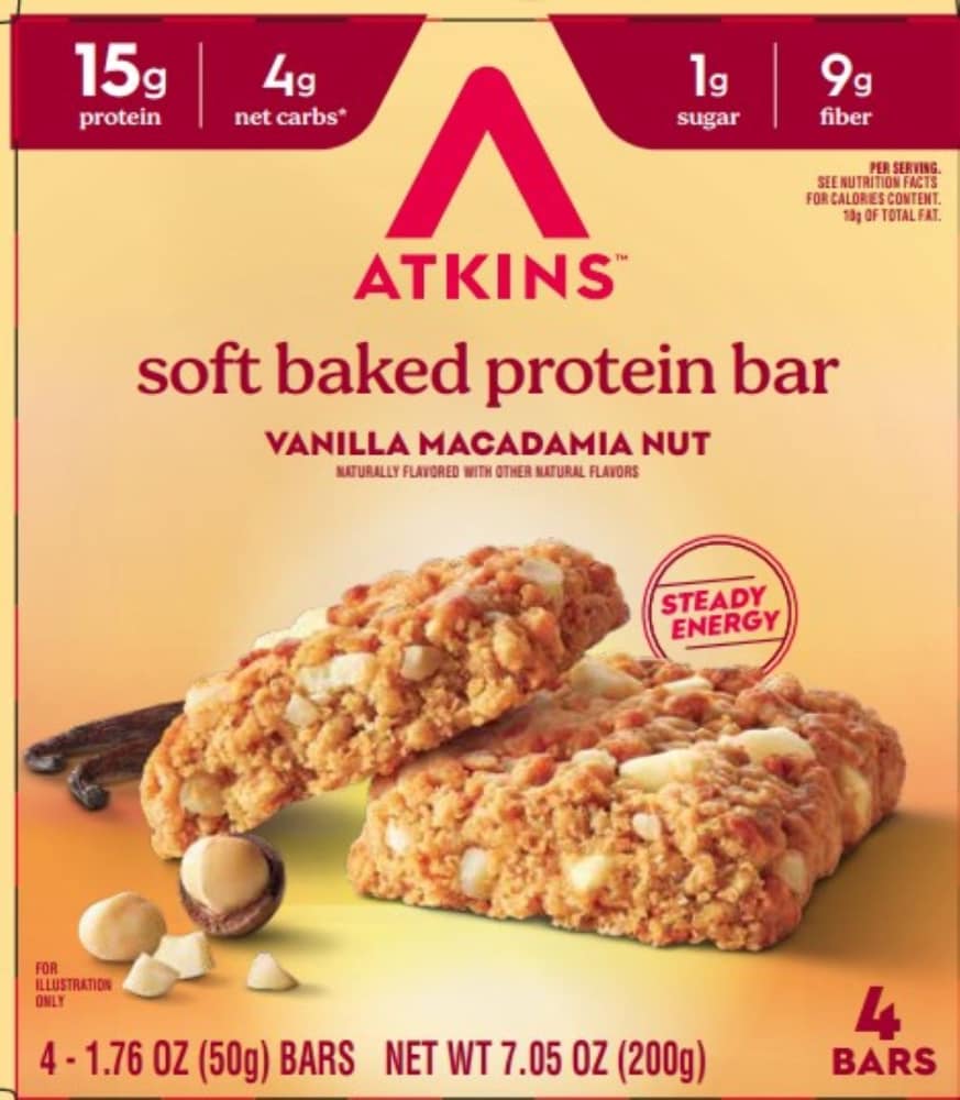 Atkins™ Vanilla Macadamia Nut High Protein Meal Bars
