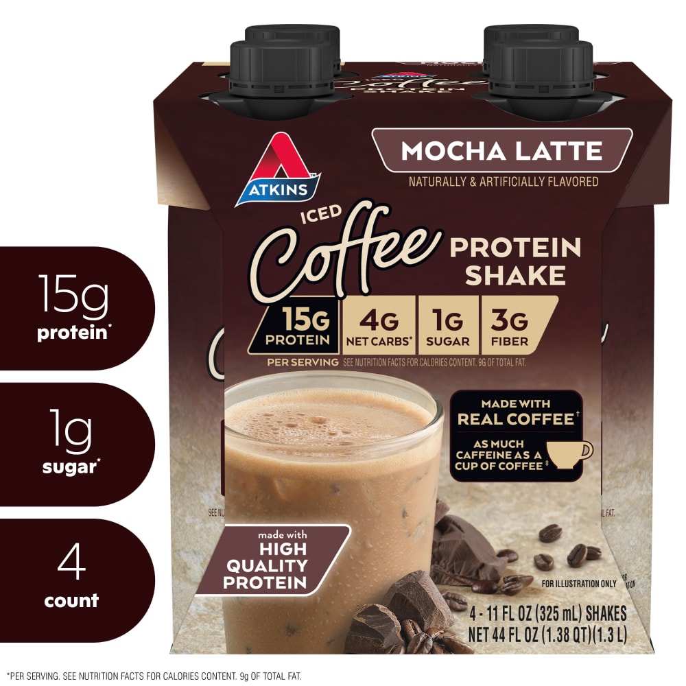 Atkins Mocha Latte Iced Coffee Protein Shake
