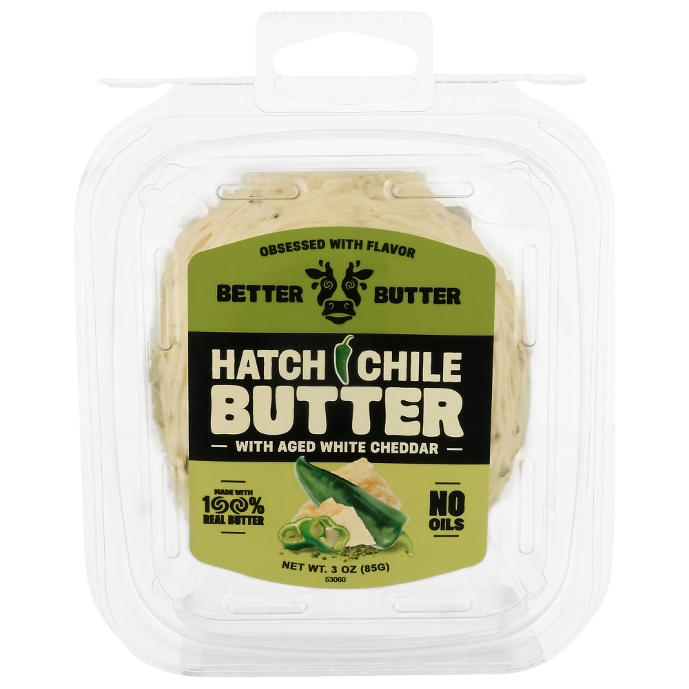 Better Butter Hatch Chile Butter with Aged White Cheddar 3 oz